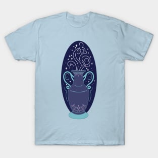 Aquarius Vase (Navy) T-Shirt